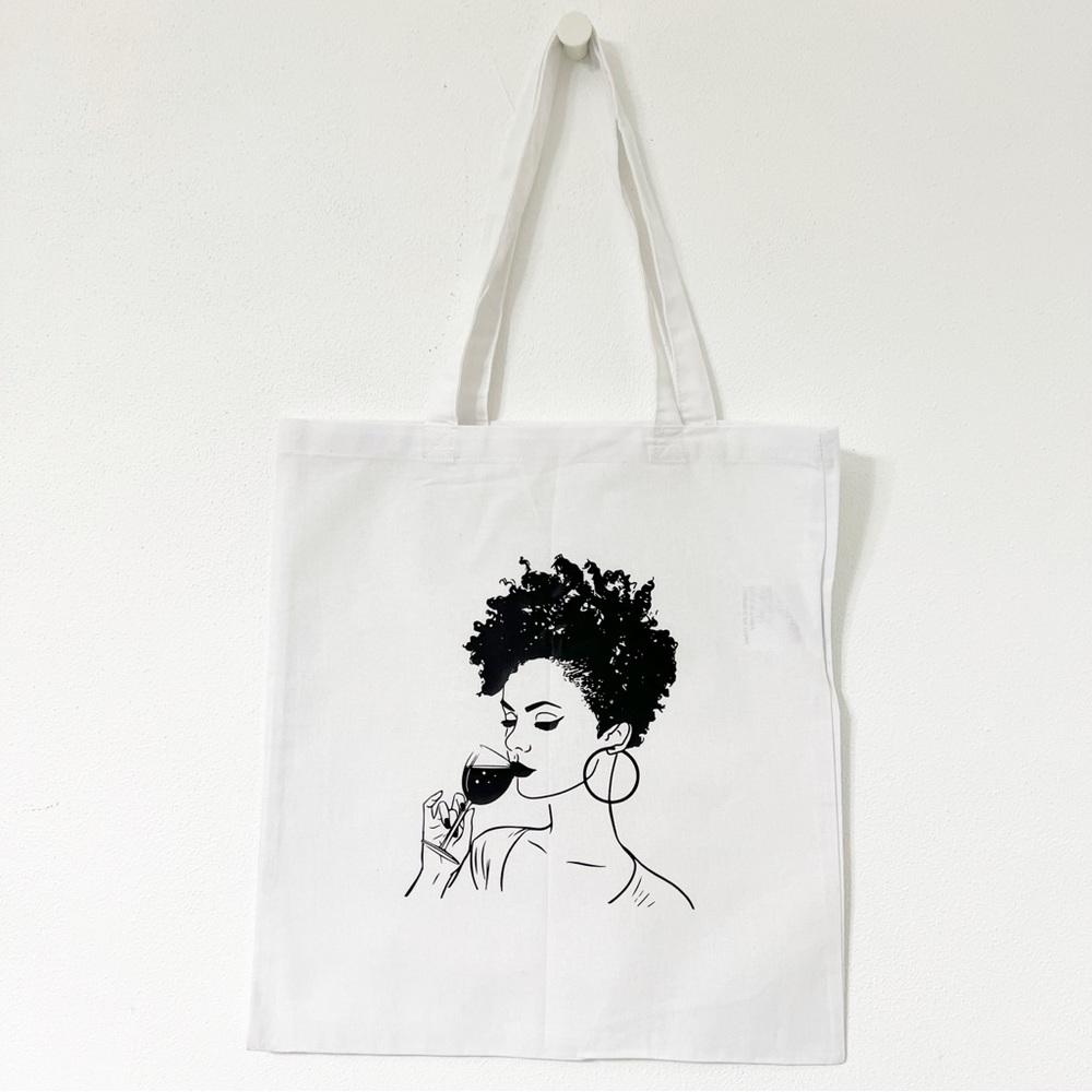 Sippin’ & Chillin’ Graphic Tote Bag — Afro Glam Vibes